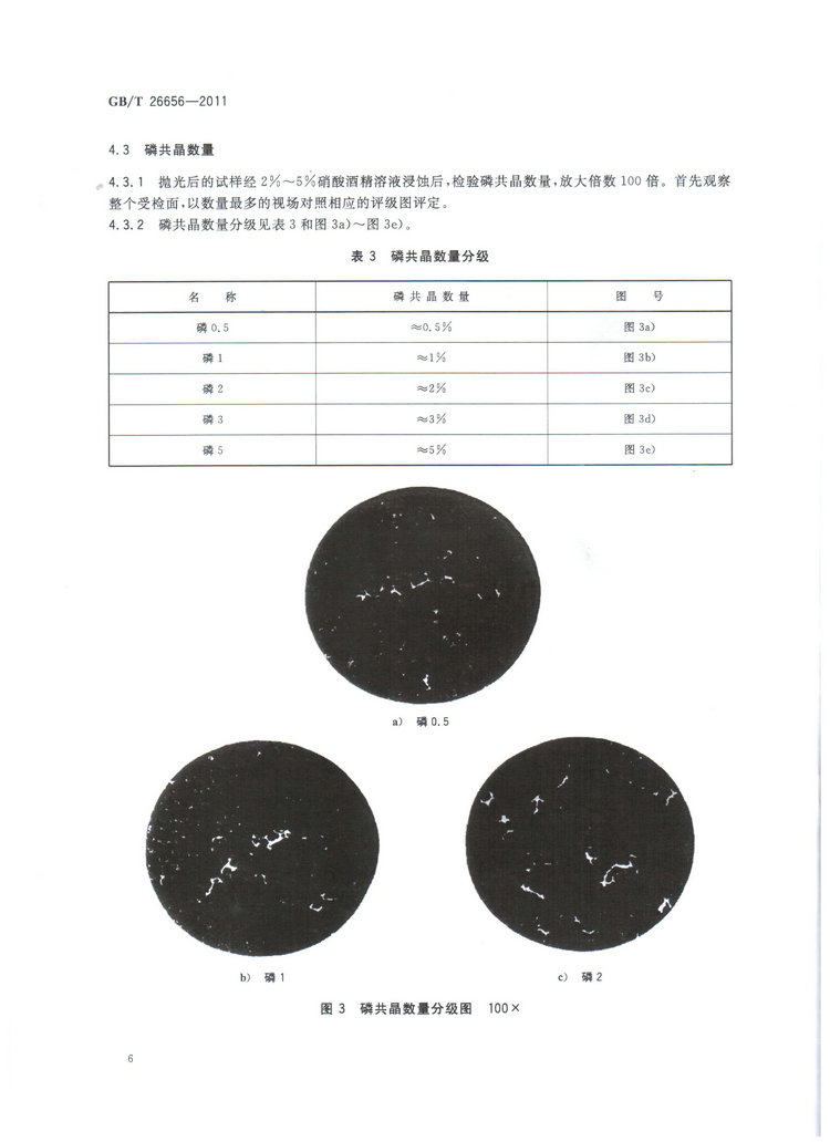 蠕墨鑄鐵金相試驗(yàn)國(guó)家標(biāo)準(zhǔn)GB/T26656-2011