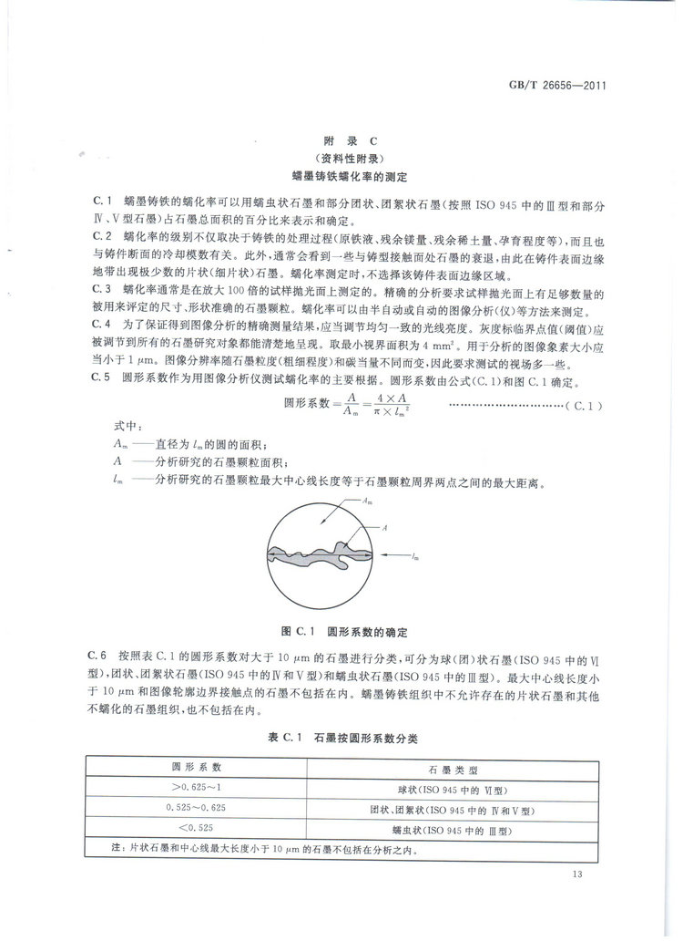 蠕墨鑄鐵金相試驗(yàn)國(guó)家標(biāo)準(zhǔn)GB/T26656-2011